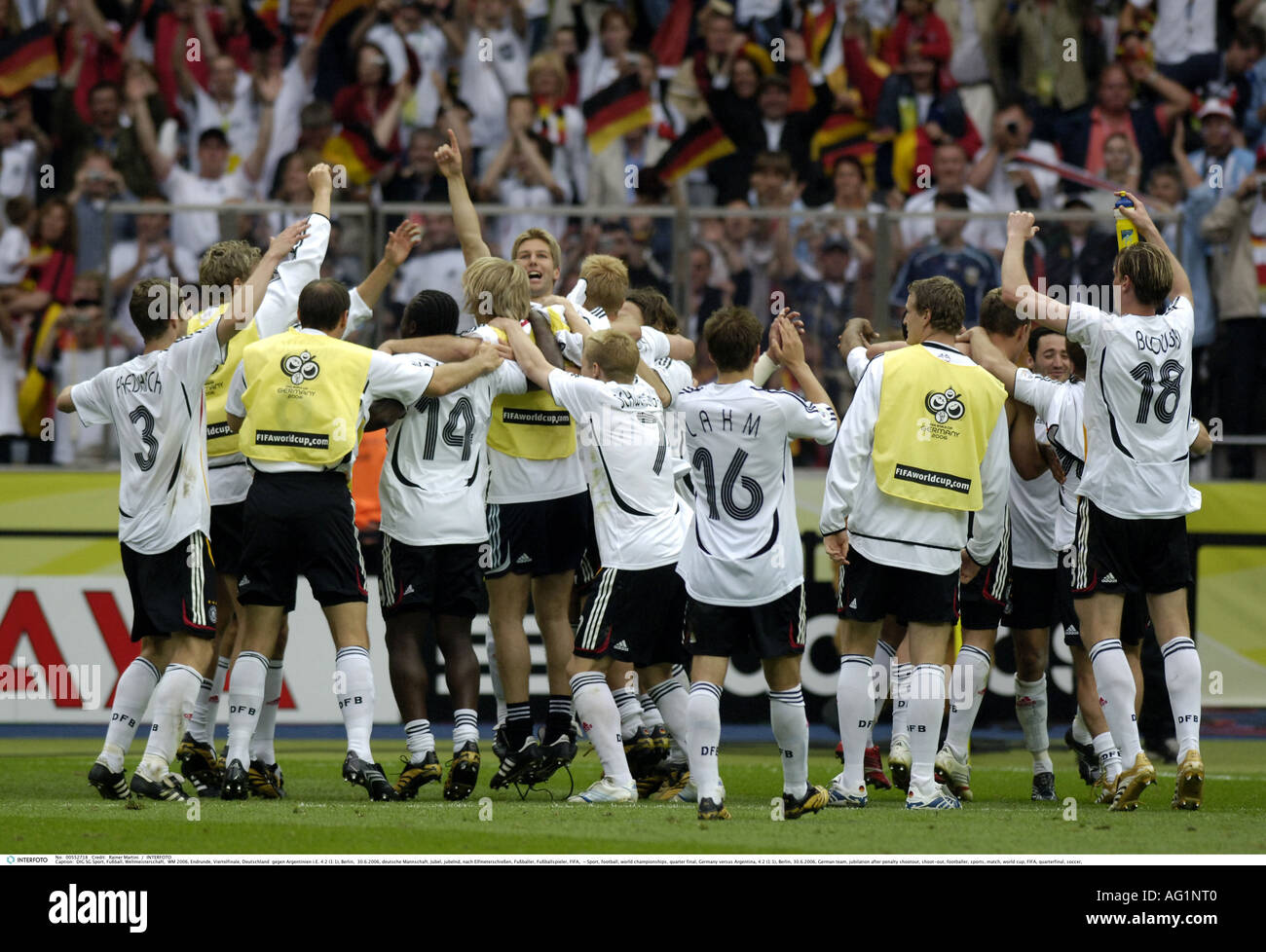 Le sport, football, championnats du monde, quart-de-finale, l'Allemagne contre l'Argentine, 4:2 (1:1), Berlin, 30.6.2006, Additional-Rights Clearance-Info-Not-Available- Banque D'Images