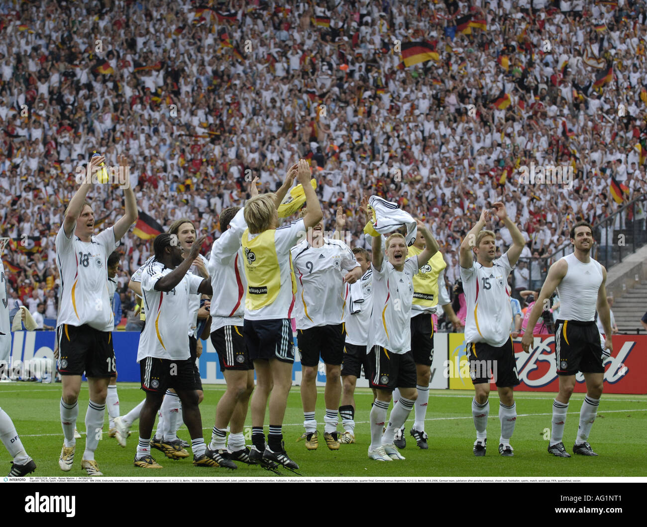 Le sport, football, championnats du monde, quart-de-finale, l'Allemagne contre l'Argentine, 4:2 (1:1), Berlin, 30.6.2006, Additional-Rights Clearance-Info-Not-Available- Banque D'Images