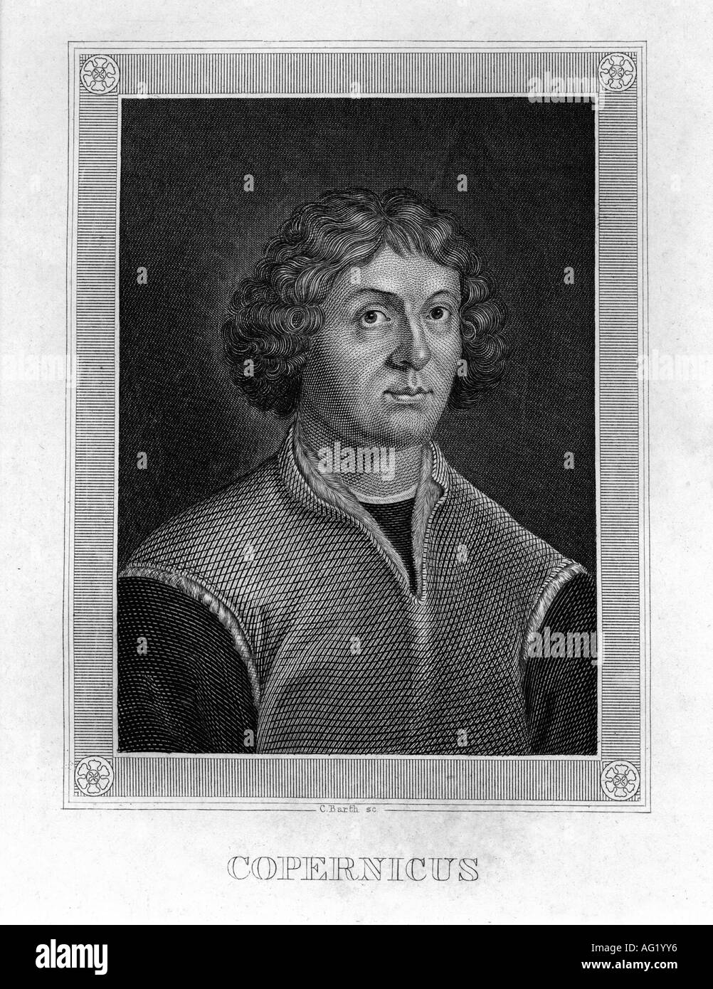 Copernic, Nicolaus, 19.2.1473 - 24.5.1543, astronome polonais, portrait, gravure par Karl Barth, (1787 - 1853), auteur de l'artiste n'a pas à être effacée Banque D'Images