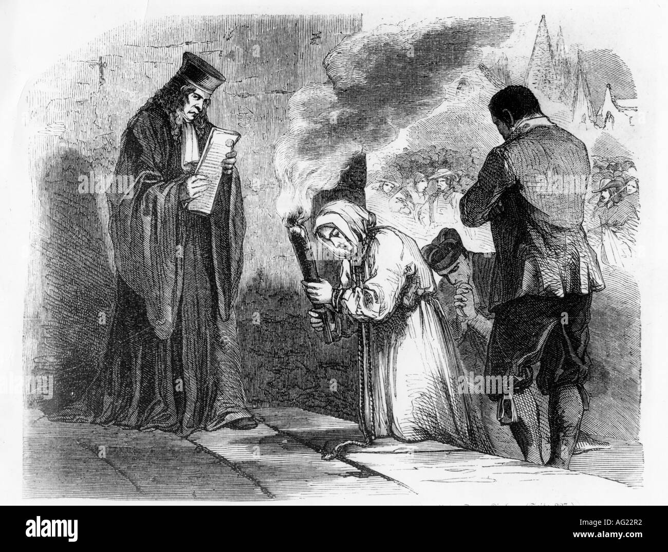 Brinvilliers, Marie Madeleine Marquise de, vers 1630 - 16.7.1676, empoisonnement français, scène, gravure au XIXe siècle, Banque D'Images