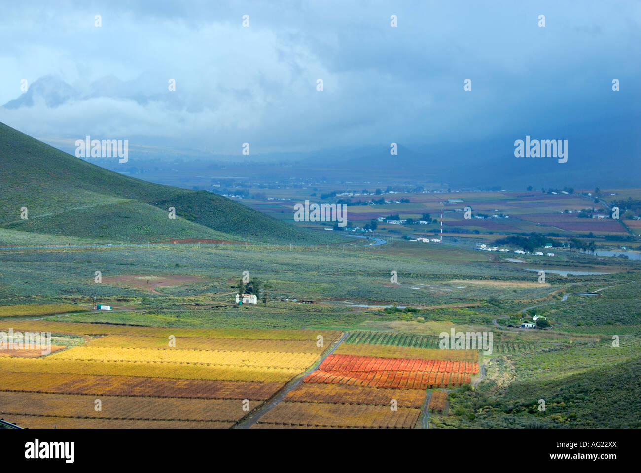 La vallée de la rivière Hex en automne Banque D'Images