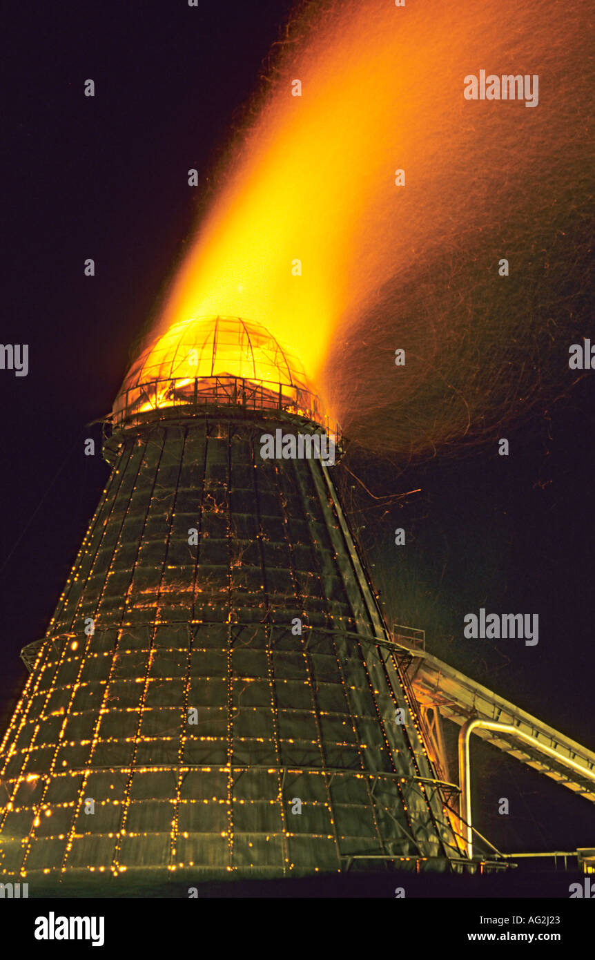 Brûleur à ruche scierie de nuit Smithers British Columbia Banque D'Images