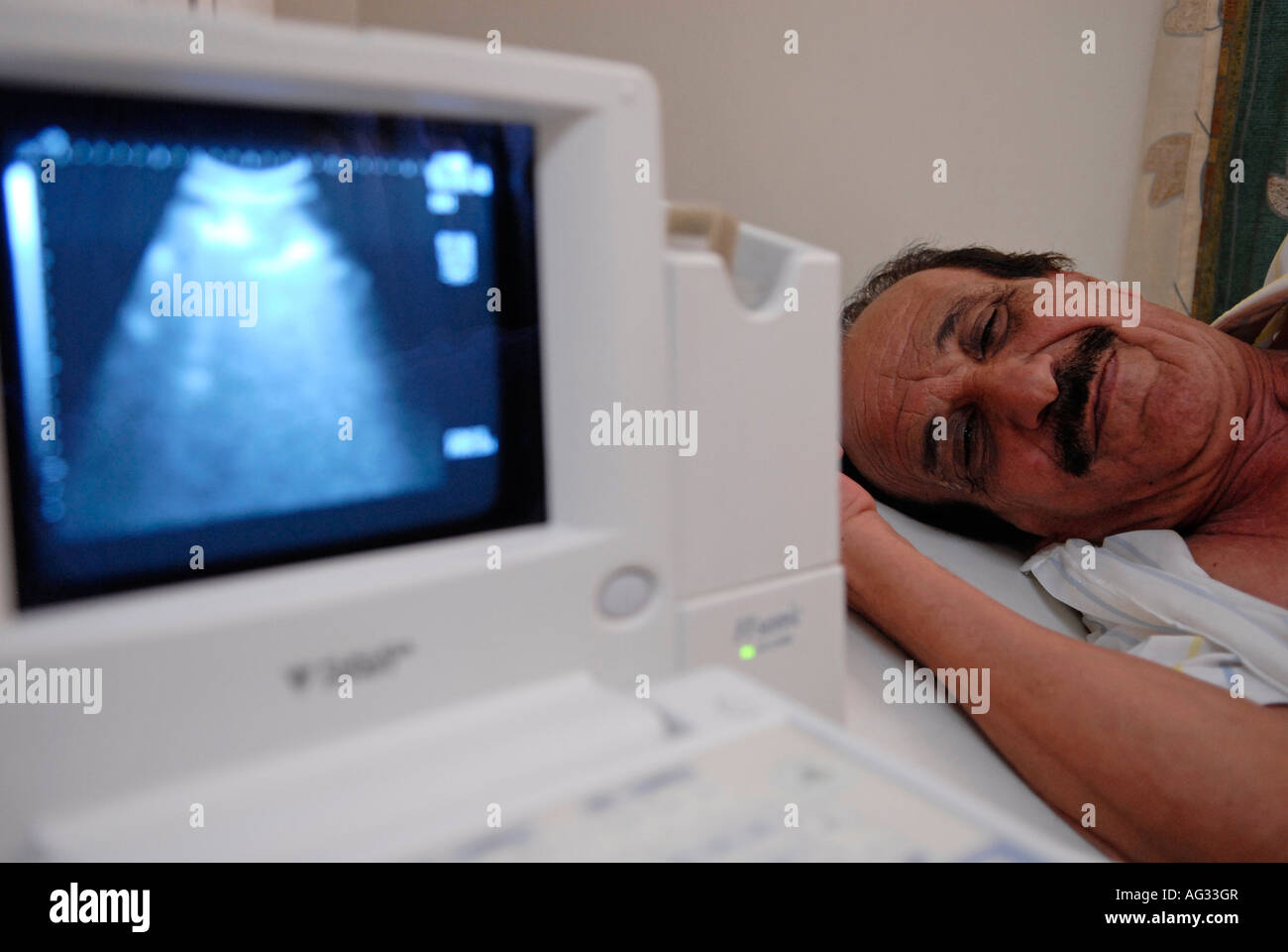 Écran Ultra Sound dans un hôpital Amman Jordanie Banque D'Images