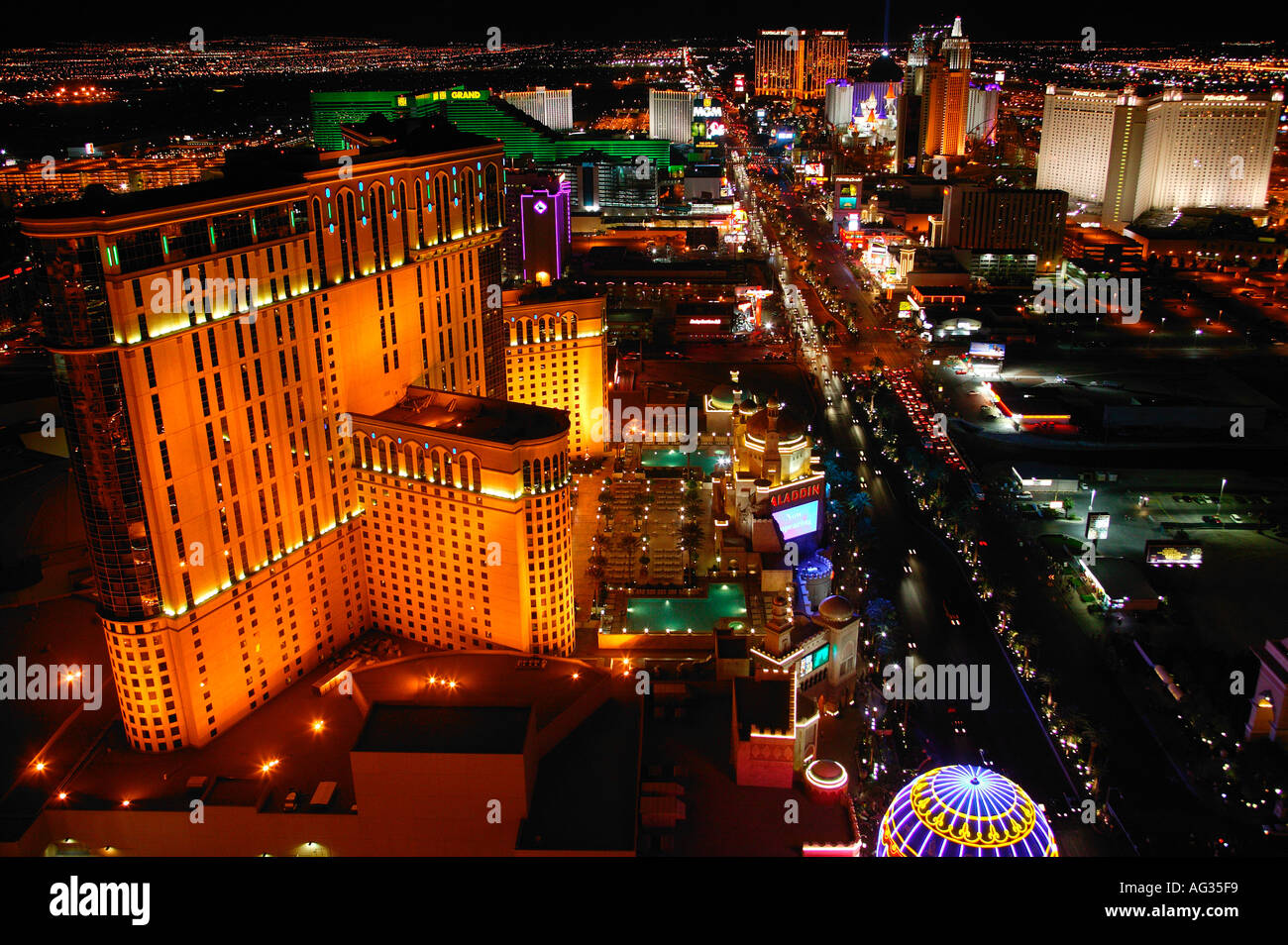 Le point de vue de la séquence de la Tour Eiffel à Paris l'hôtel resort and casino à Las Vegas au Nevada Banque D'Images