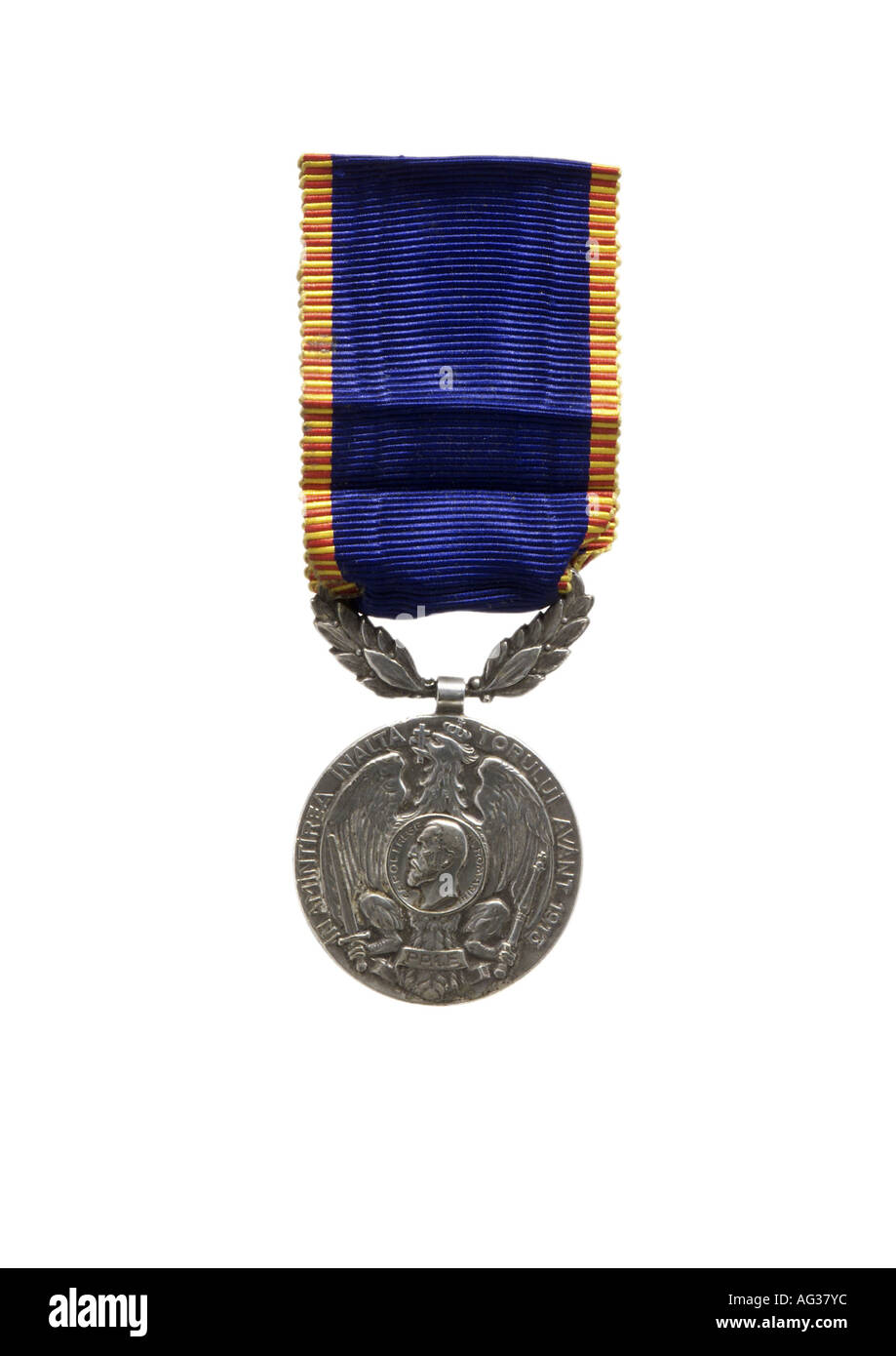 Décorations, Roumanie, médaille 1913, portrait du roi Charles I, , Banque D'Images