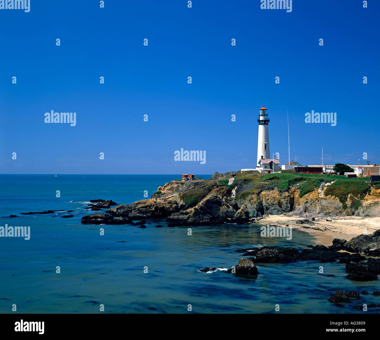 Pigeon Point Lighthouse California USA Océan Pacifique Banque D'Images