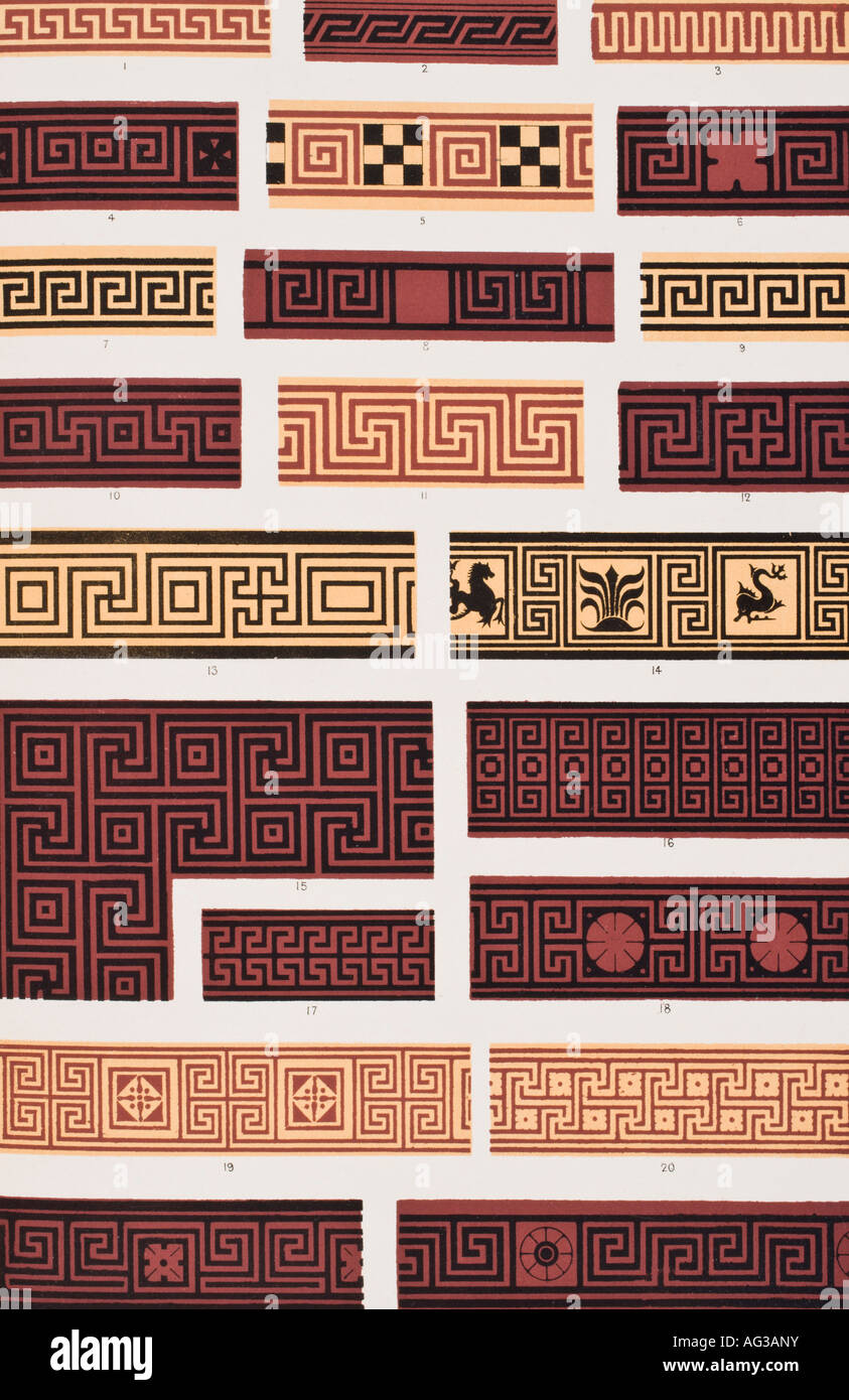 La Grammaire de l'ornement. Grec No., plaque XV Banque D'Images