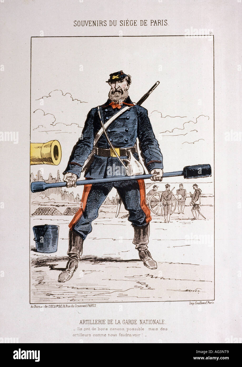 Événements, guerre francoprussienne 1870 1871, soldats français, artilleryman de la Garde
