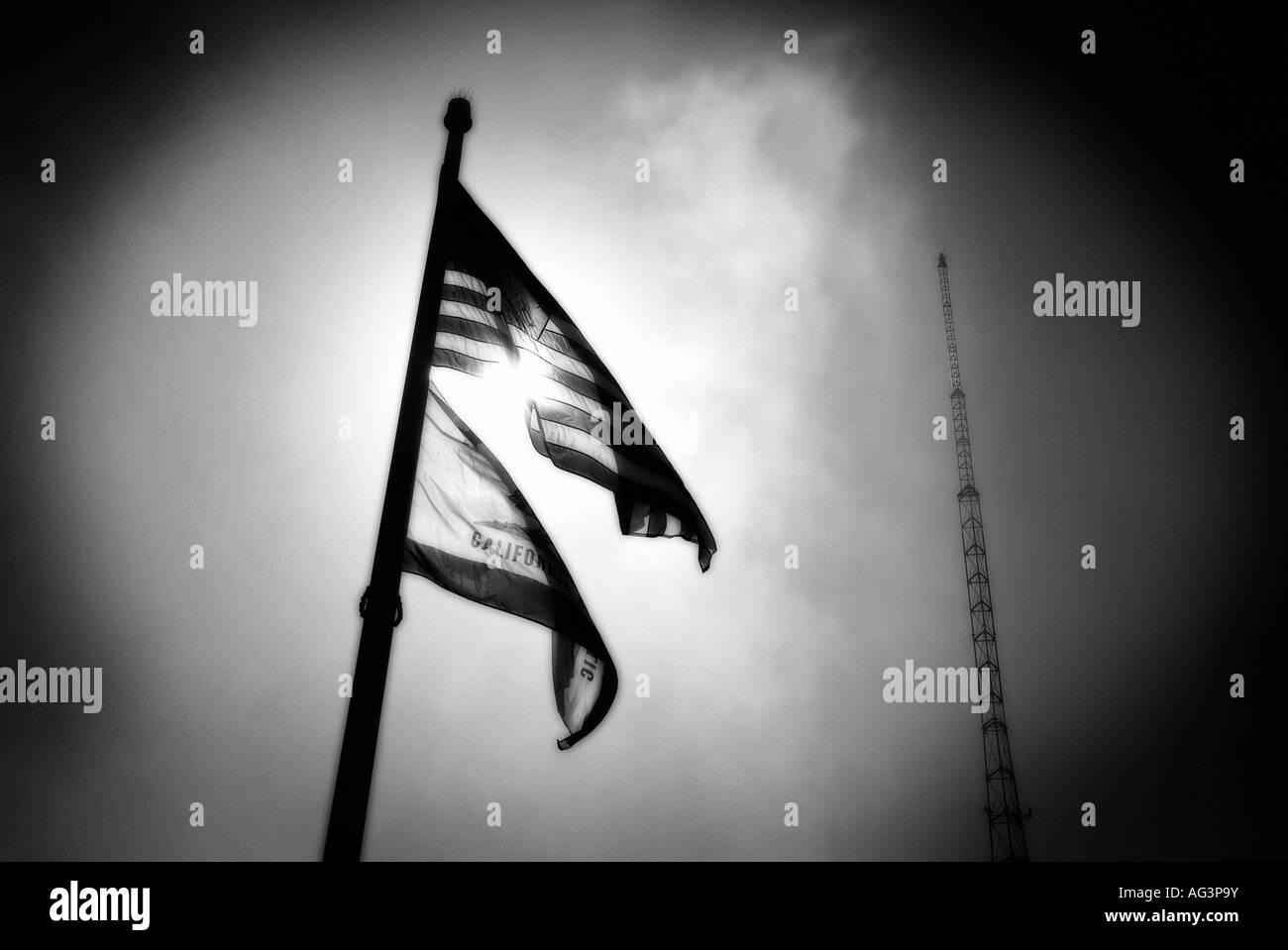 République de Californie et ancienne gloire (USA) les drapeaux. Monterey. La Californie. USA Banque D'Images