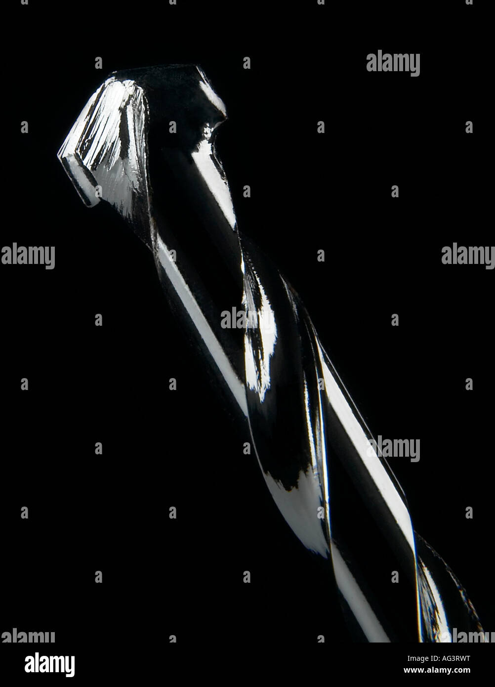 Foret de Chrome sur fond noir Banque D'Images