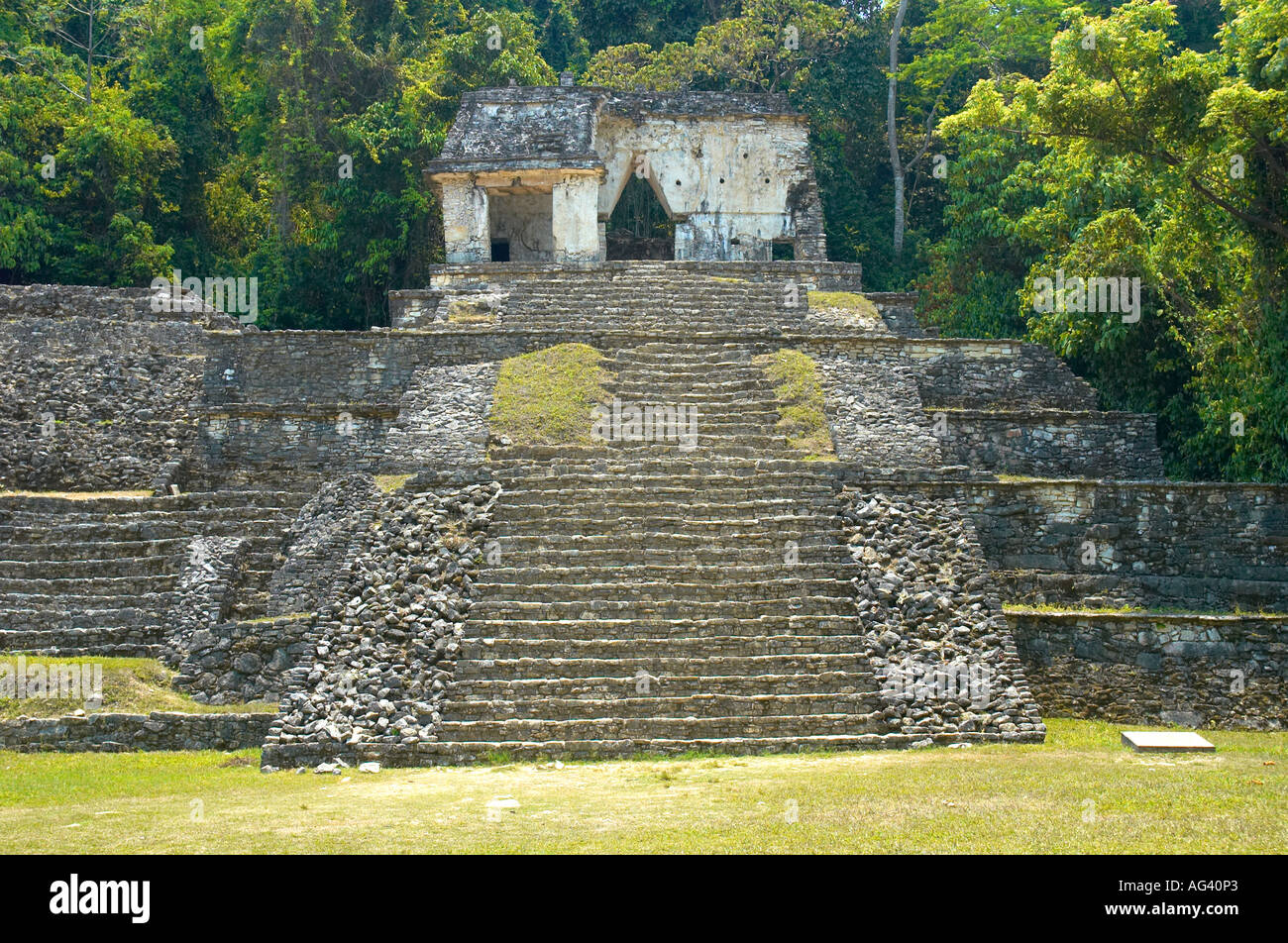 Site archéologique de Palenque Chiapas Mexique Banque D'Images