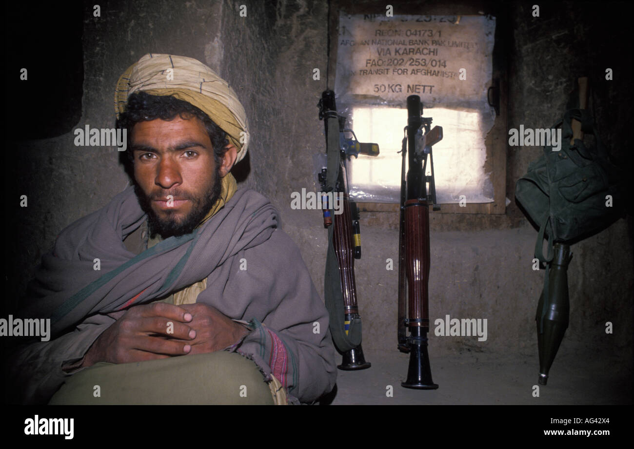 Afghanistan Kandahar moudjahidine pendant la dernière année de la guerre avec l'Union Soviétique Banque D'Images