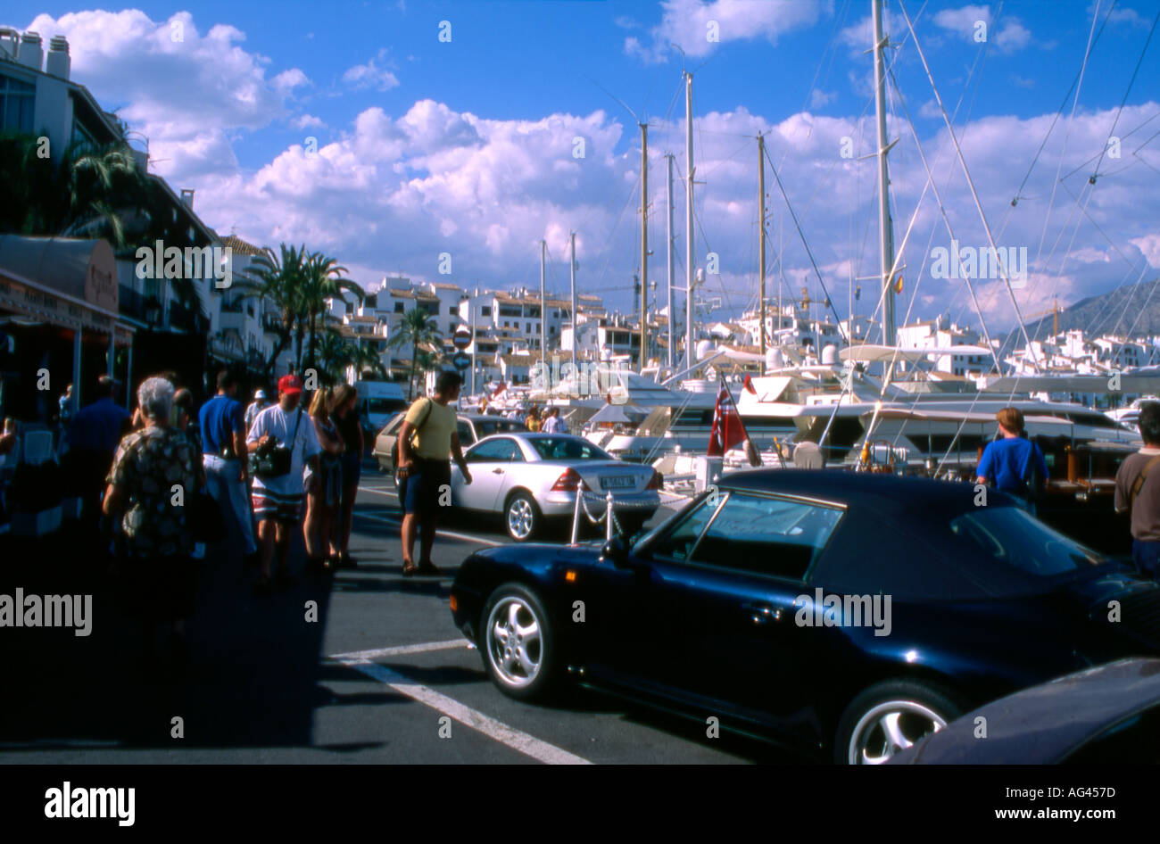 Le port de Puerto Banus hangout des riches et célèbres près de Marbella espagne Banque D'Images