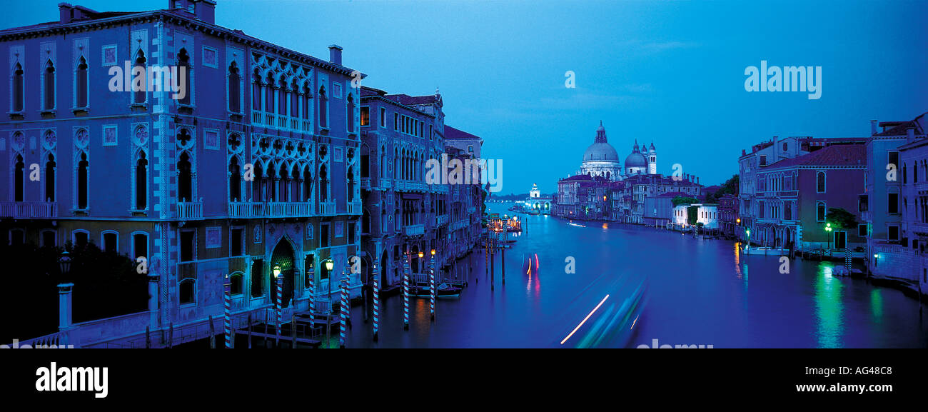 Grand Canal Venise Crépuscule Banque D'Images