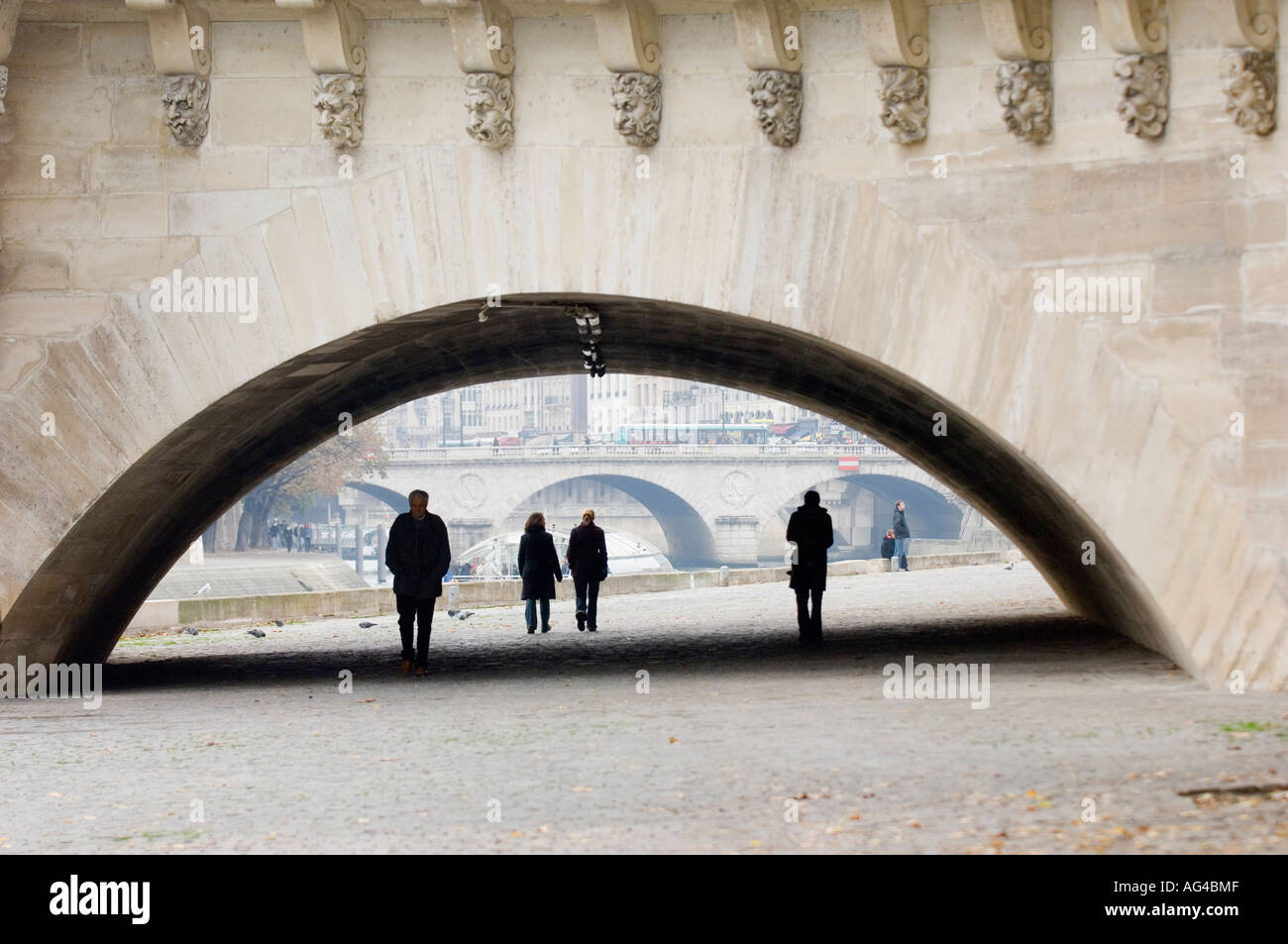 Pont sur Seine Paris France Banque D'Images
