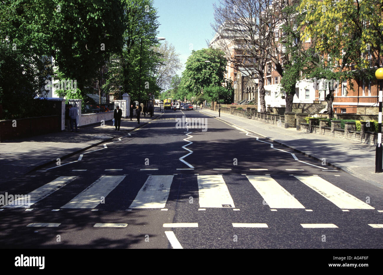 Le passage piétons en dehors de Abbey Road studios sur la couverture d'Abbey Road des Beatles Banque D'Images