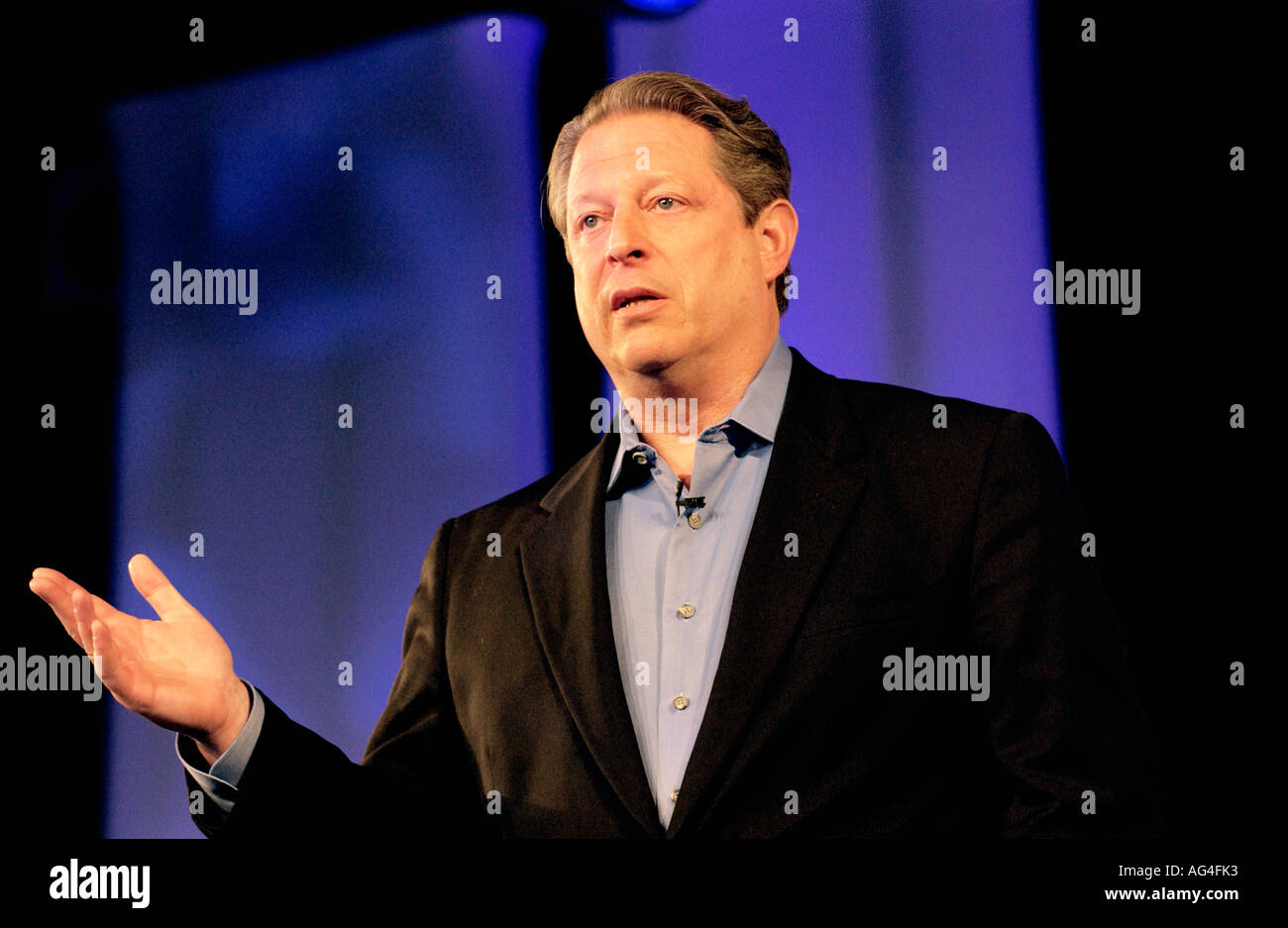L'ancien Vice-président américain Al Gore s'exprimant au sujet des questions environnementales au Guardian Hay Festival 2006 Hay-on-Wye Powys Pays de Galles UK Banque D'Images