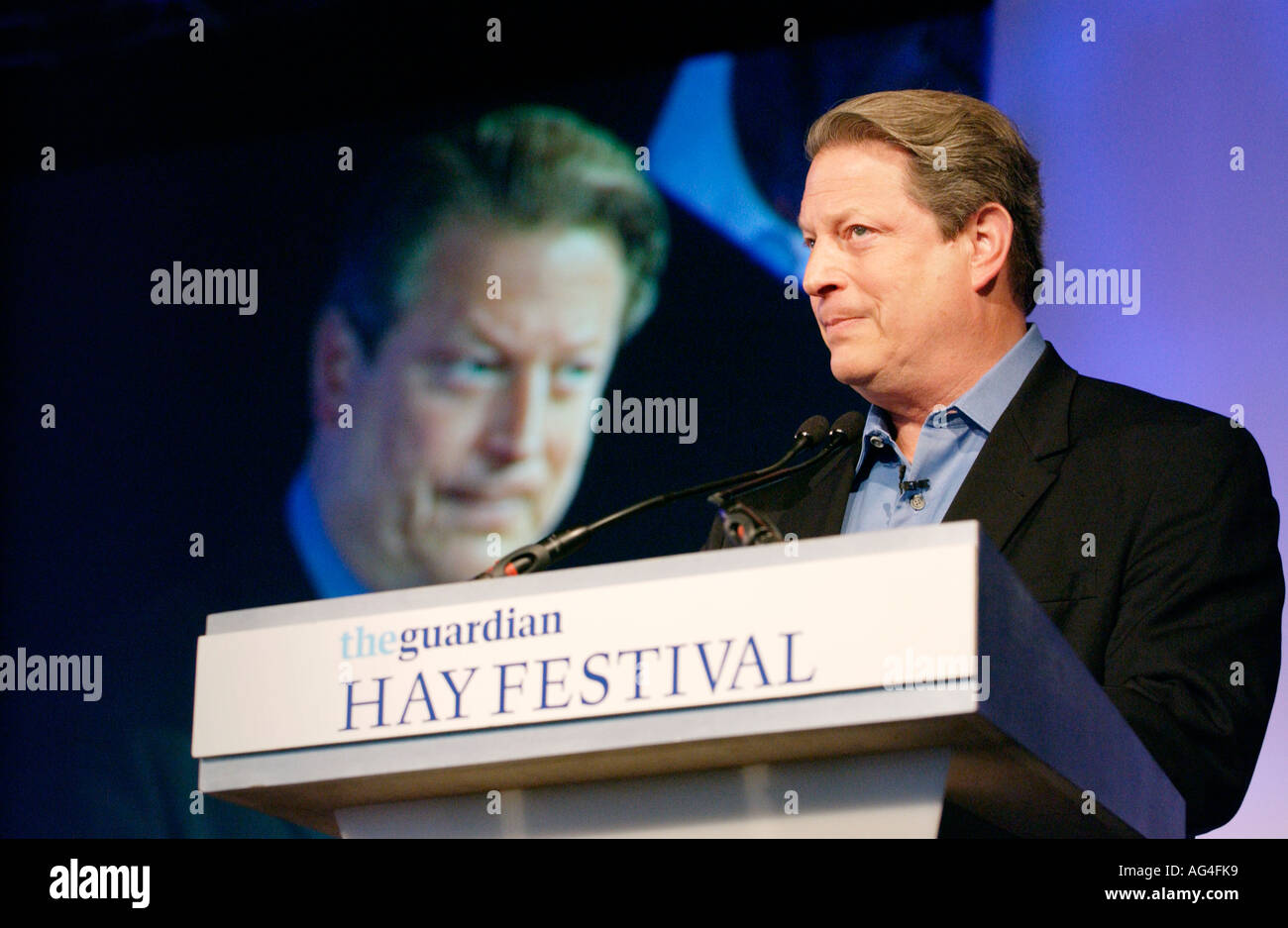 L'ancien Vice-président américain Al Gore s'exprimant au sujet des questions environnementales au Guardian Hay Festival 2006 Hay-on-Wye Powys Pays de Galles UK Banque D'Images