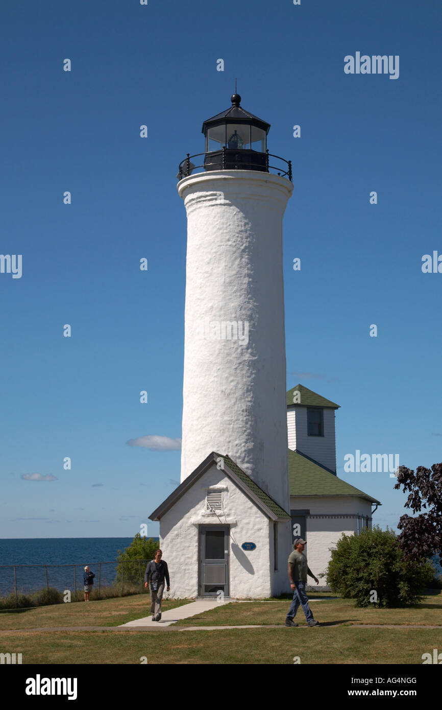 Tibbetts Point historique phare à Cape Vincent au lac Ontario et le fleuve Saint-Laurent dans l'État de New York Banque D'Images