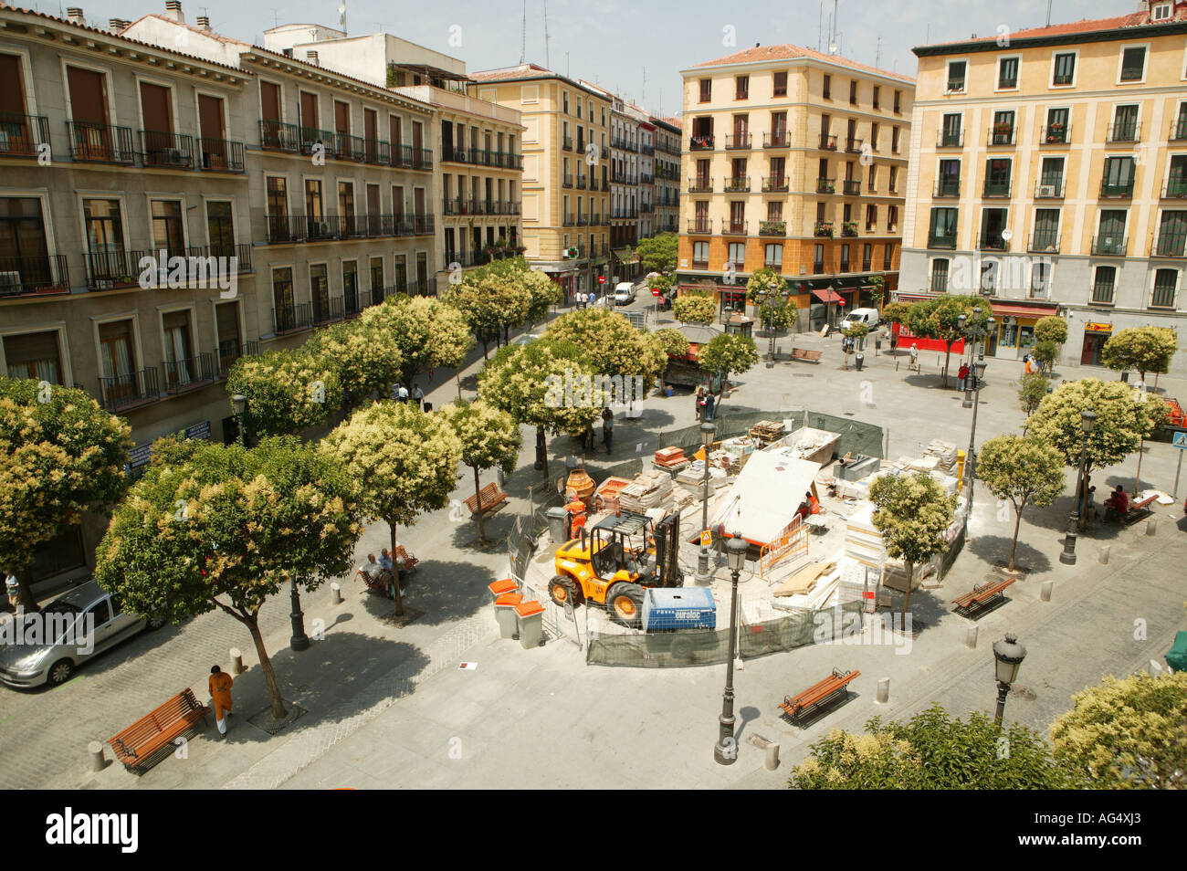 Plaza de Lavapies, Madrid, Espagne, Europe, square, urbain, ville, voyage, destination, architecture, vacances Banque D'Images