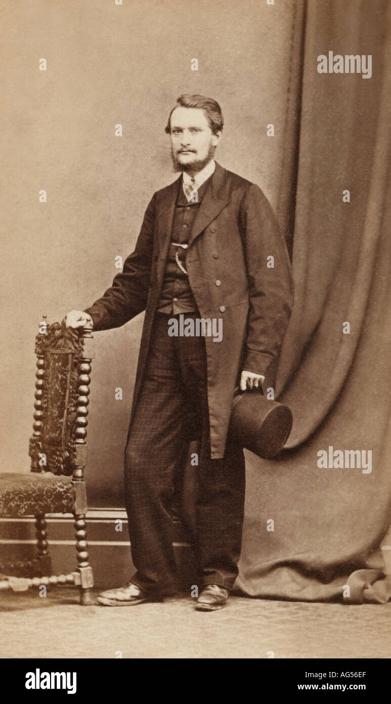 Portrait d'un gentleman victorien circa 1880 Banque D'Images