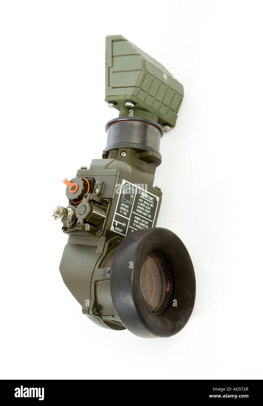 Périscope de vision nocturne avec amplificateur de luminance pour véhicules militaires Banque D'Images