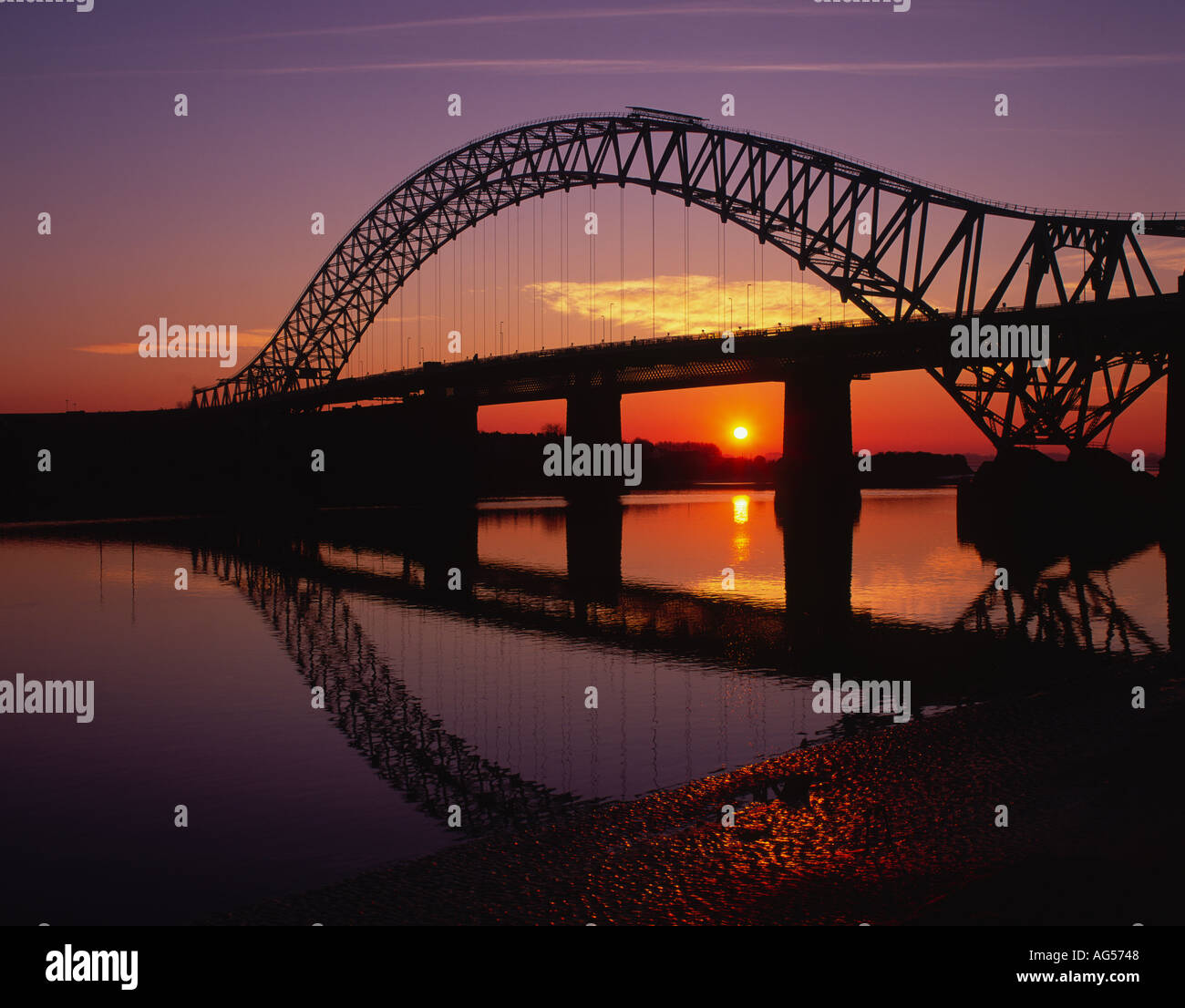 Runcorn Runcorn Cheshire Angleterre Pont Banque D'Images