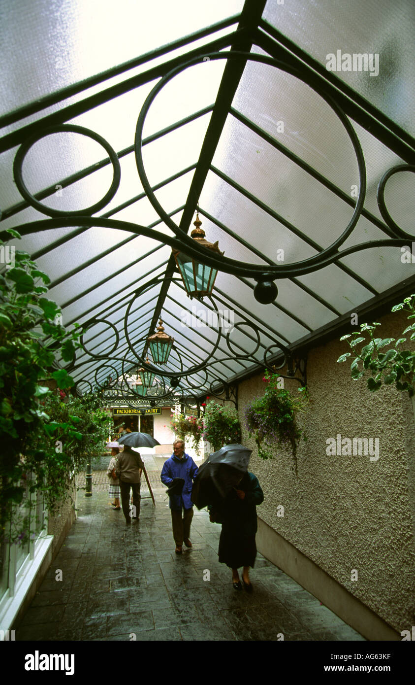 Keswick Cumbria shopping Cour cheval cité couverte Banque D'Images