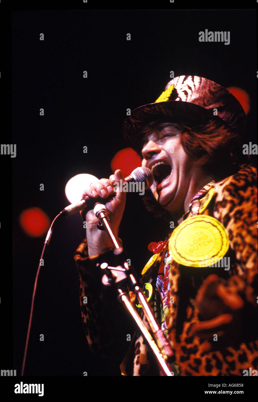 Screaming Lord Sutch en concert Banque D'Images