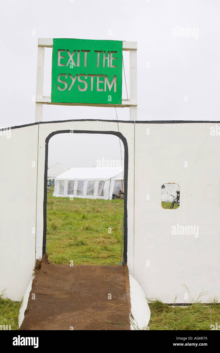 Le Camp climatique site de protestation qui proteste à propos de l'impact sur le changement climatique que l'aéroport de Heathrow a Banque D'Images