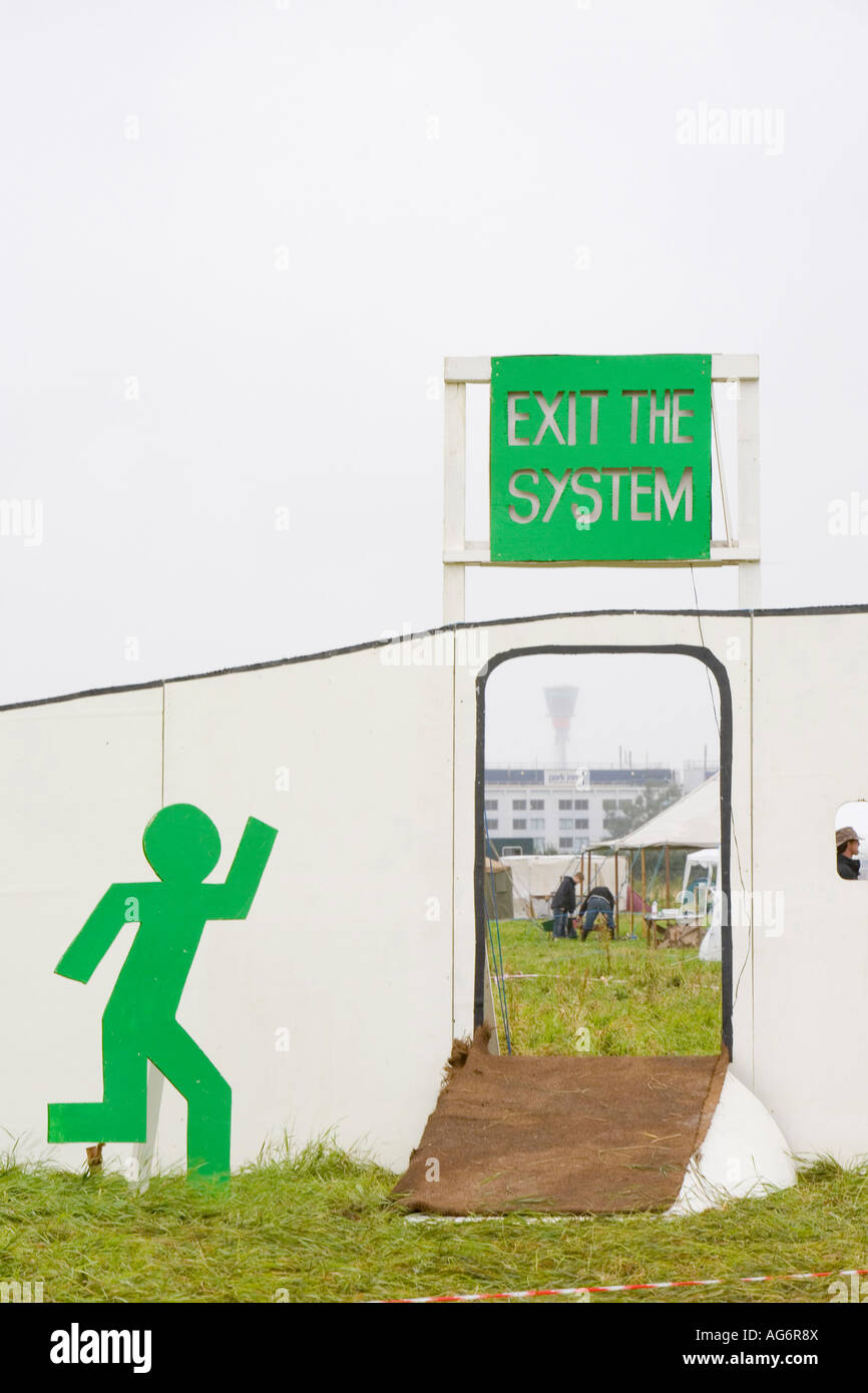 Le Camp climatique site de protestation qui proteste à propos de l'impact sur le changement climatique que l'aéroport de Heathrow a Banque D'Images