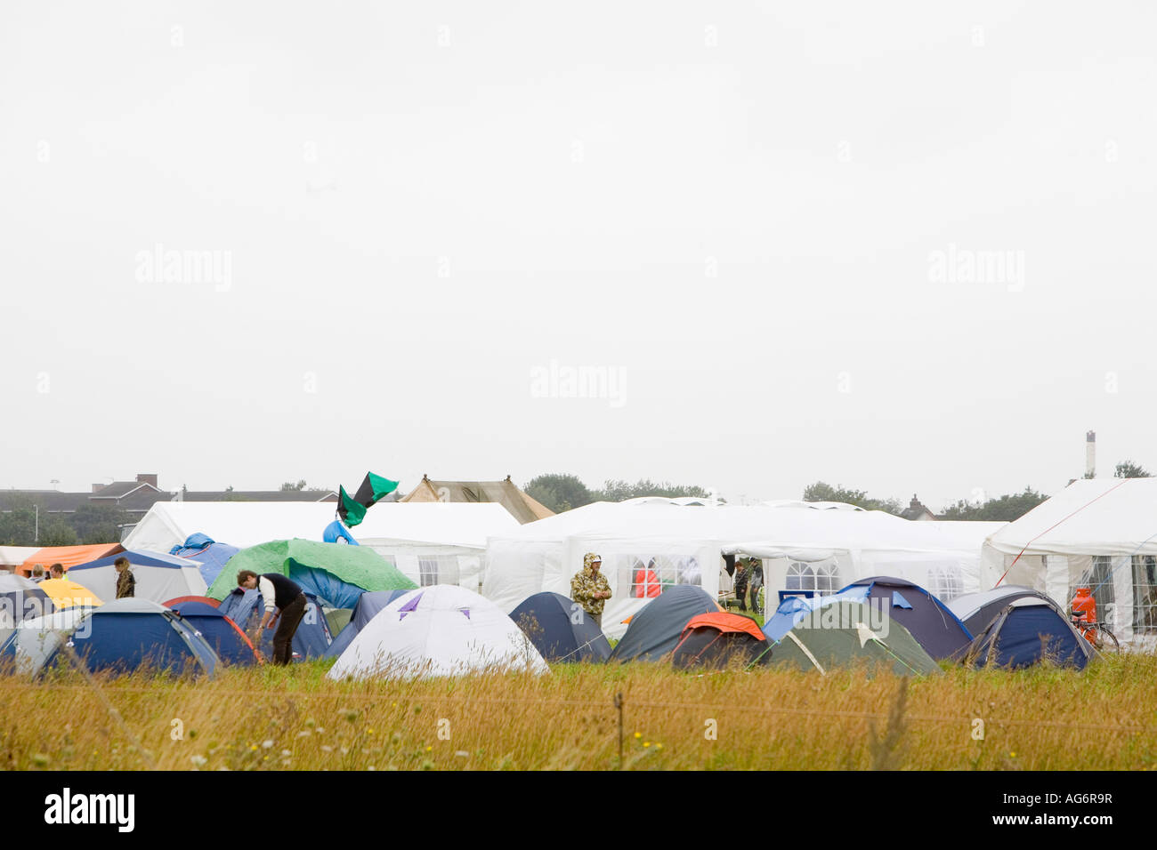 Le Camp climatique site de protestation qui proteste à propos de l'impact sur le changement climatique que l'aéroport de Heathrow a Banque D'Images