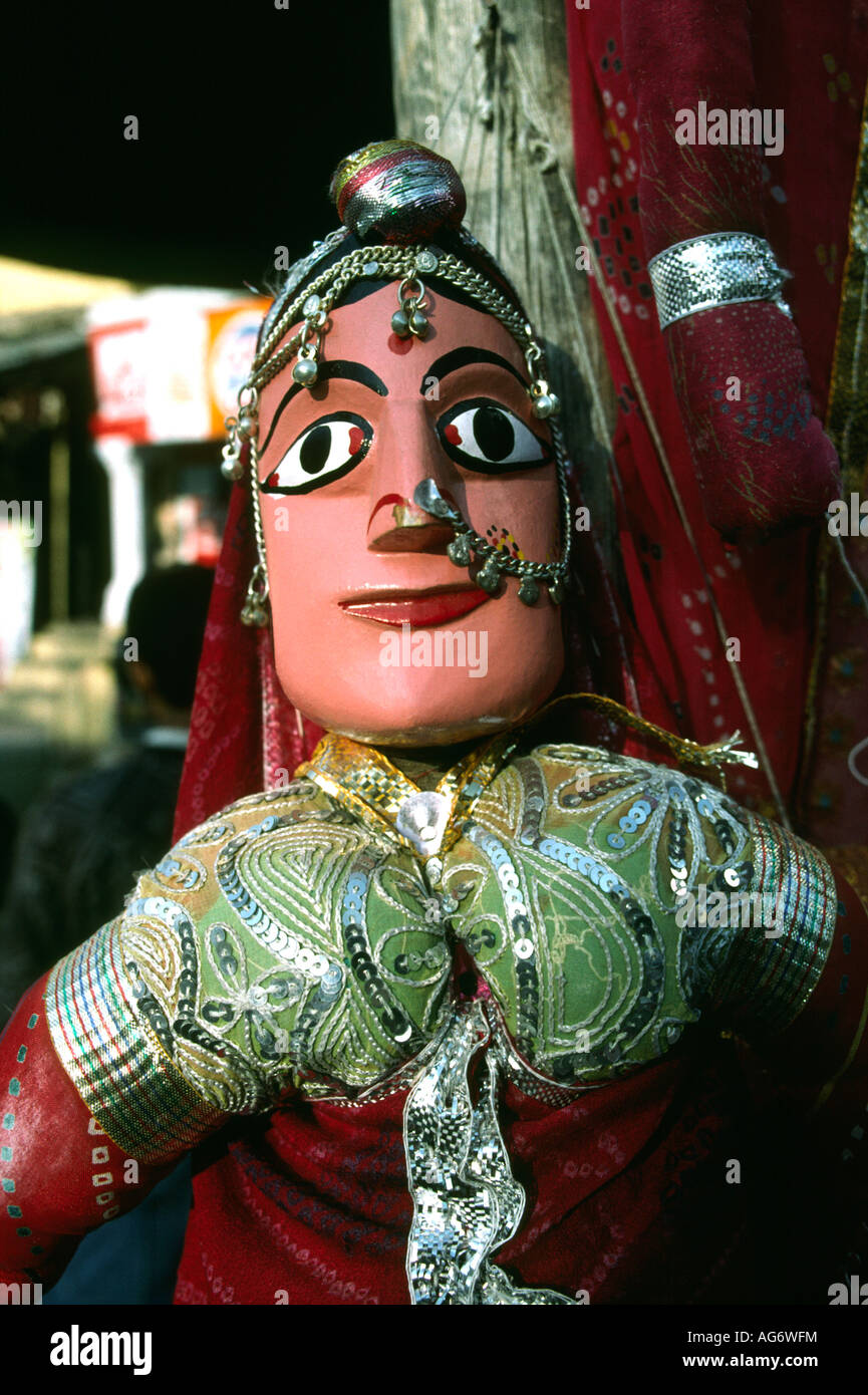 Inde Rajasthan Amber Fort Amber artisanat chef de puppet Banque D'Images