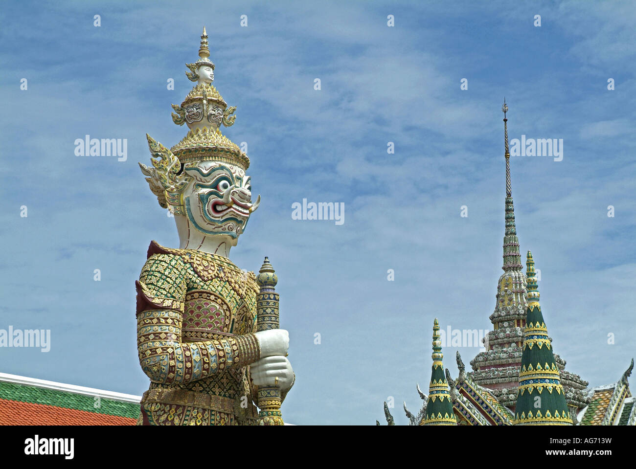 Yaksha gardes démon au Grand Palace, Bangkok, Thaïlande Banque D'Images