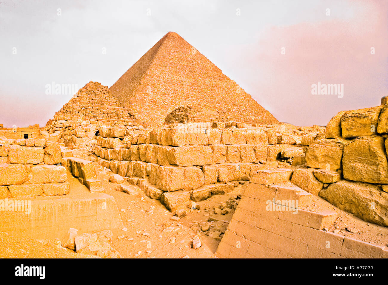 Pyramides en Egypte Banque D'Images