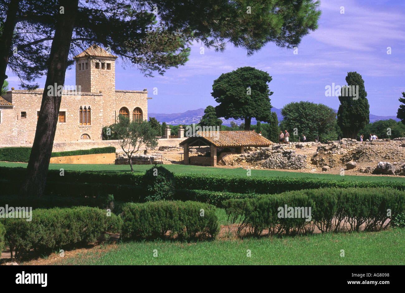 Les ruines de la ville grecque à Empuries, Costa Brava, Espagne Banque D'Images