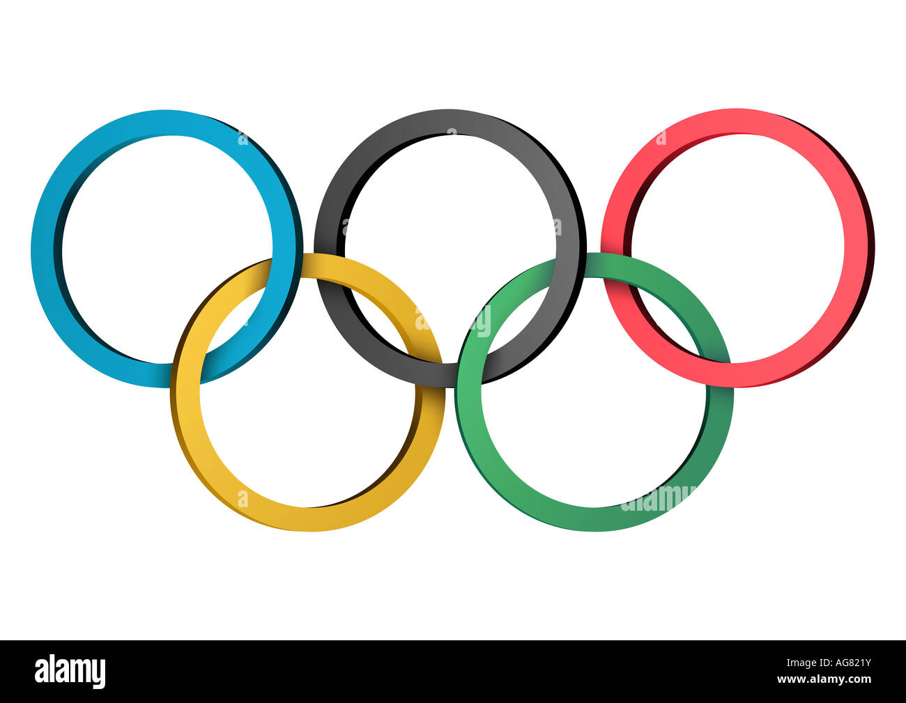Olympische Ringe nur redaktionell verwendbar anneaux olympiques pour un usage éditorial uniquement Banque D'Images