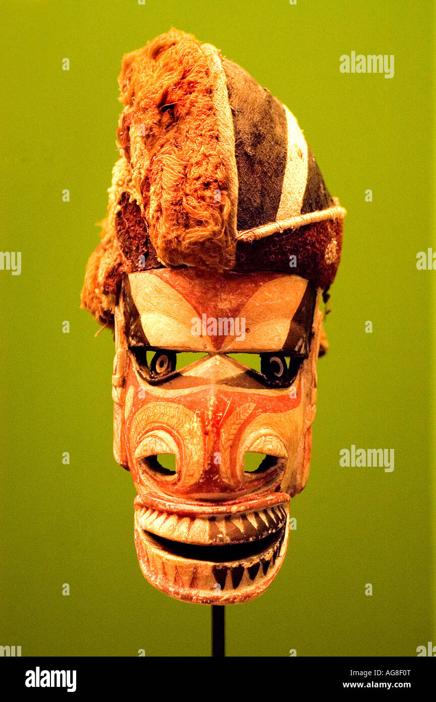 Mask Guinée Irian Jaya Malagan Banque D'Images