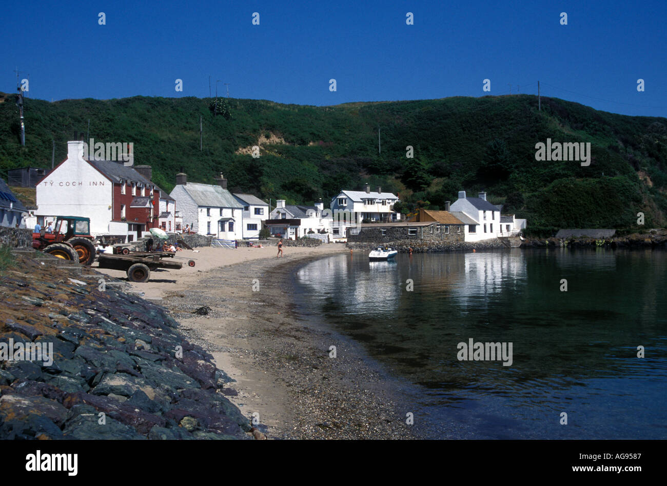 Porth Dinllaen Ty Coch Inn Morfa Péninsule Lleyn Nefyn Gwynedd au nord du Pays de Galles Banque D'Images
