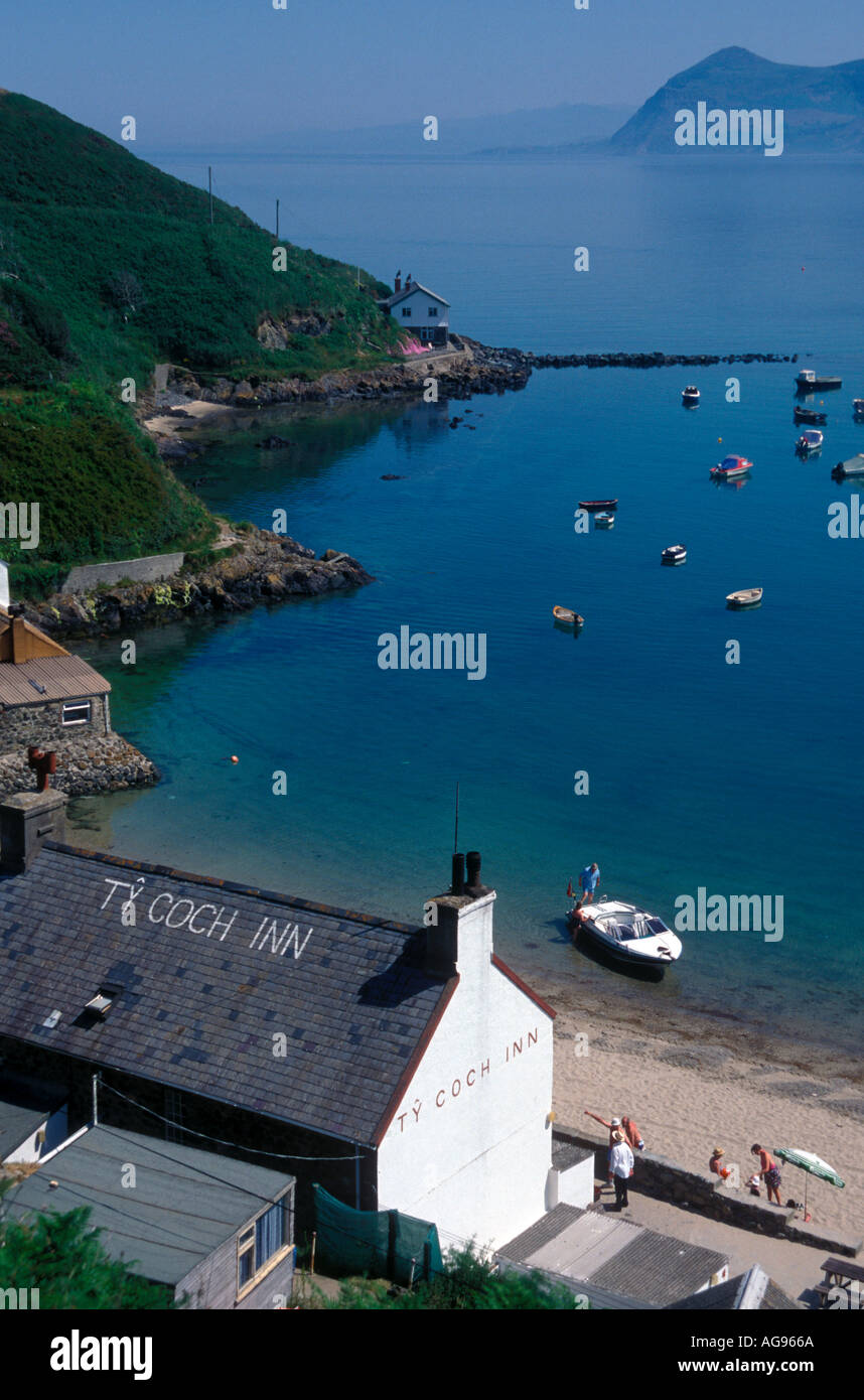 Porth Dinllaen Ty Coch Inn Morfa Péninsule Lleyn Nefyn Gwynedd au nord du Pays de Galles Banque D'Images