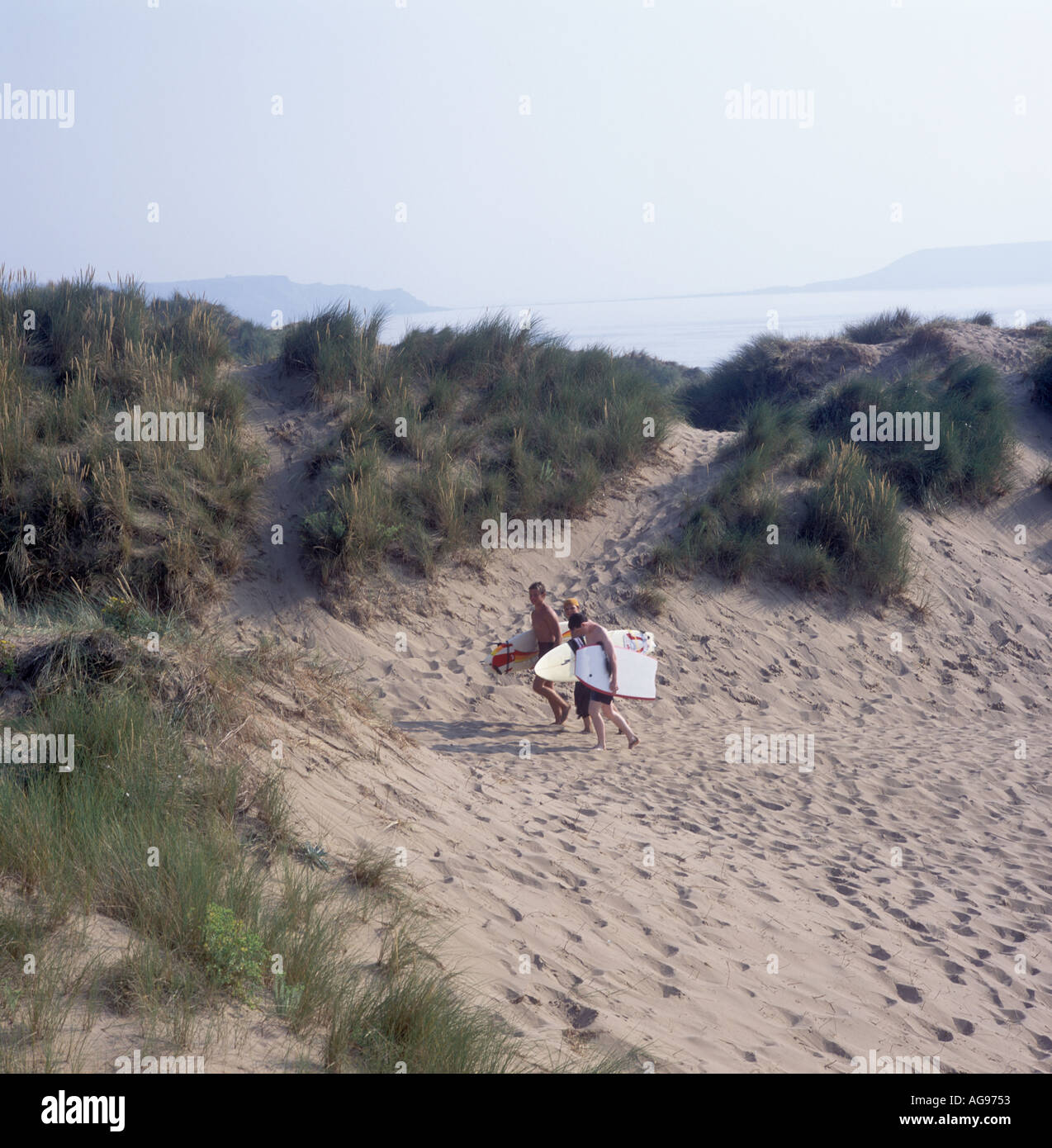 Plage de Surfers Llangennith Gower Wales UK 45986SB Banque D'Images