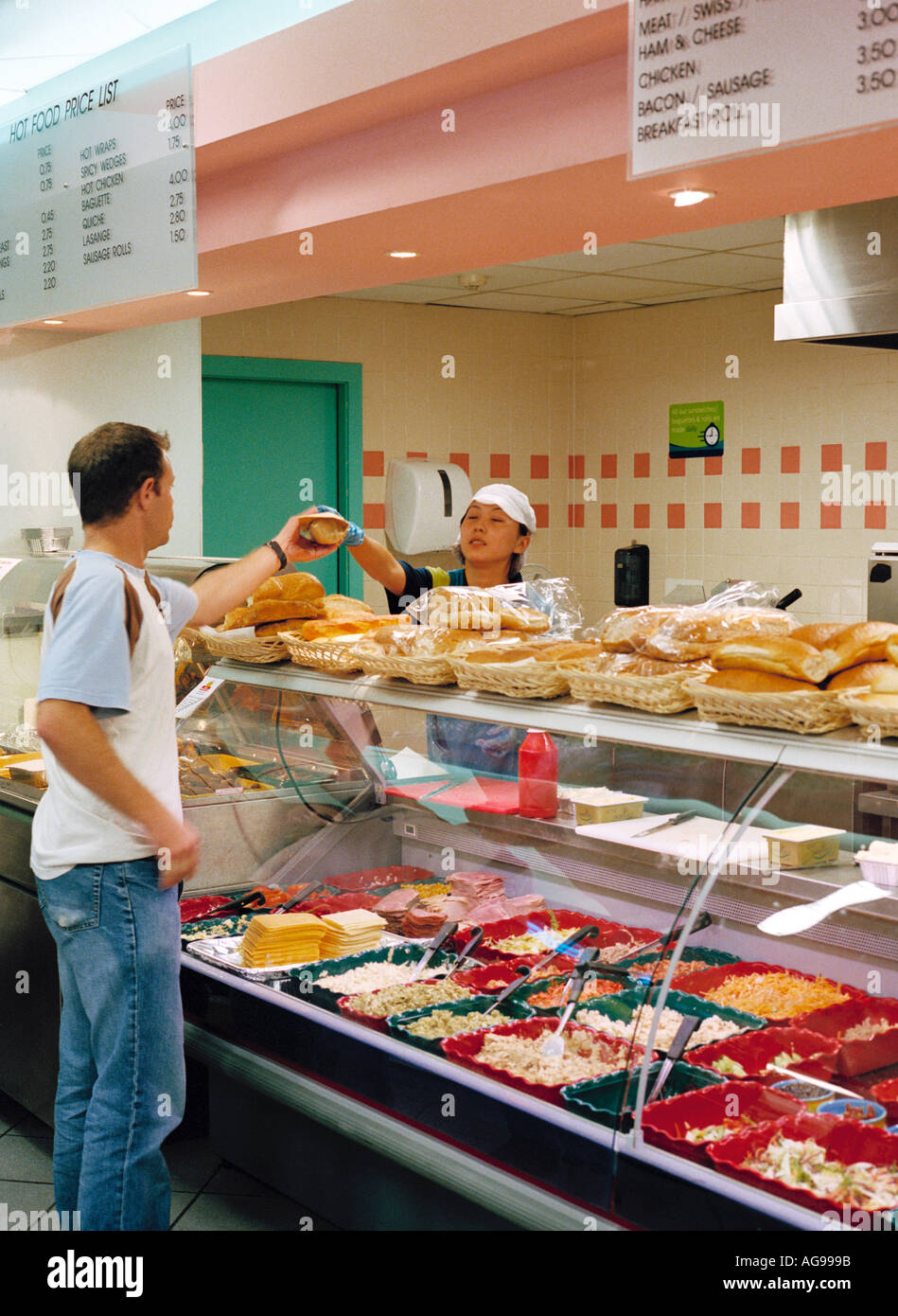 Le sandwich bar d'un petit magasin d'Irlande Dublin Banque D'Images