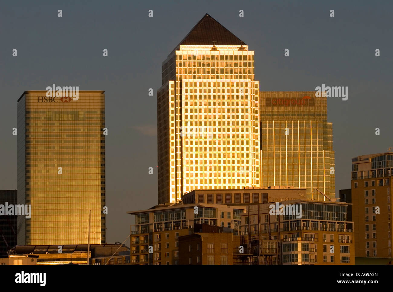 Canary Wharf - Docklands Londres - gratte-ciel Banque D'Images