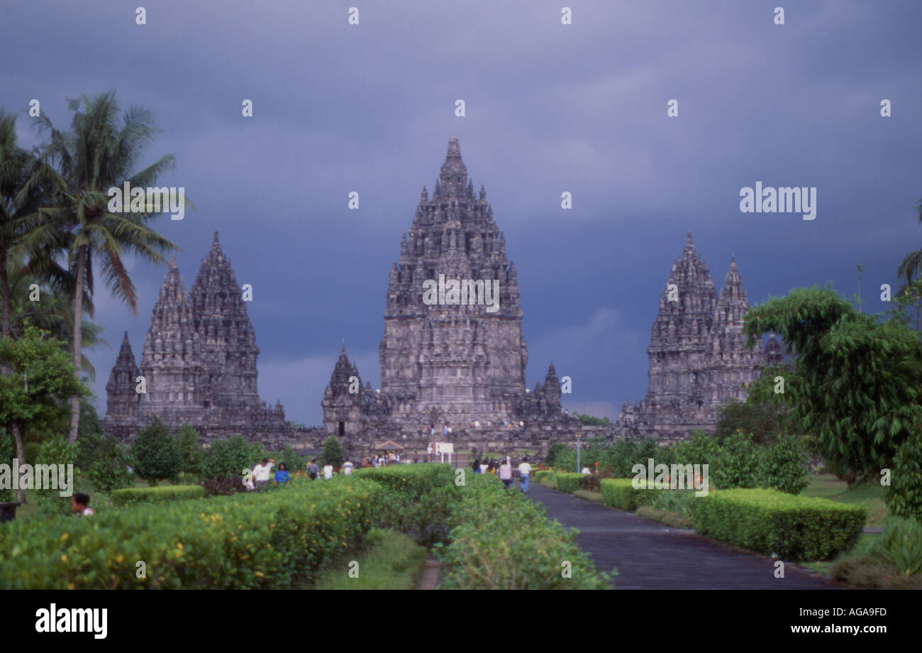 Java Indonésie Temple de Prambanan Banque D'Images