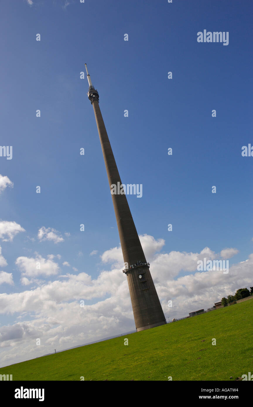 Emley Moor mât de télécommunication. West Yorkshire, Angleterre Banque D'Images