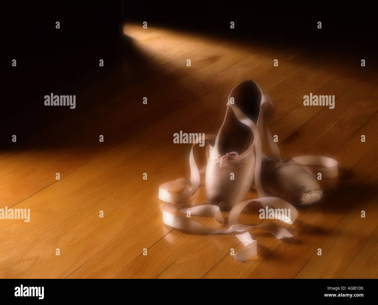 Chaussures de ballet Danse Toe Rose Bois chaussures de danse théâtrale danse stylisée professional Banque D'Images