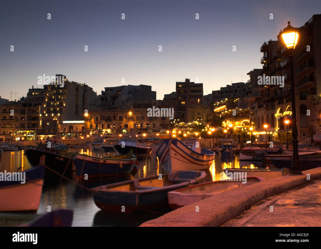 La baie de Spinola St Julian's Malte Banque D'Images