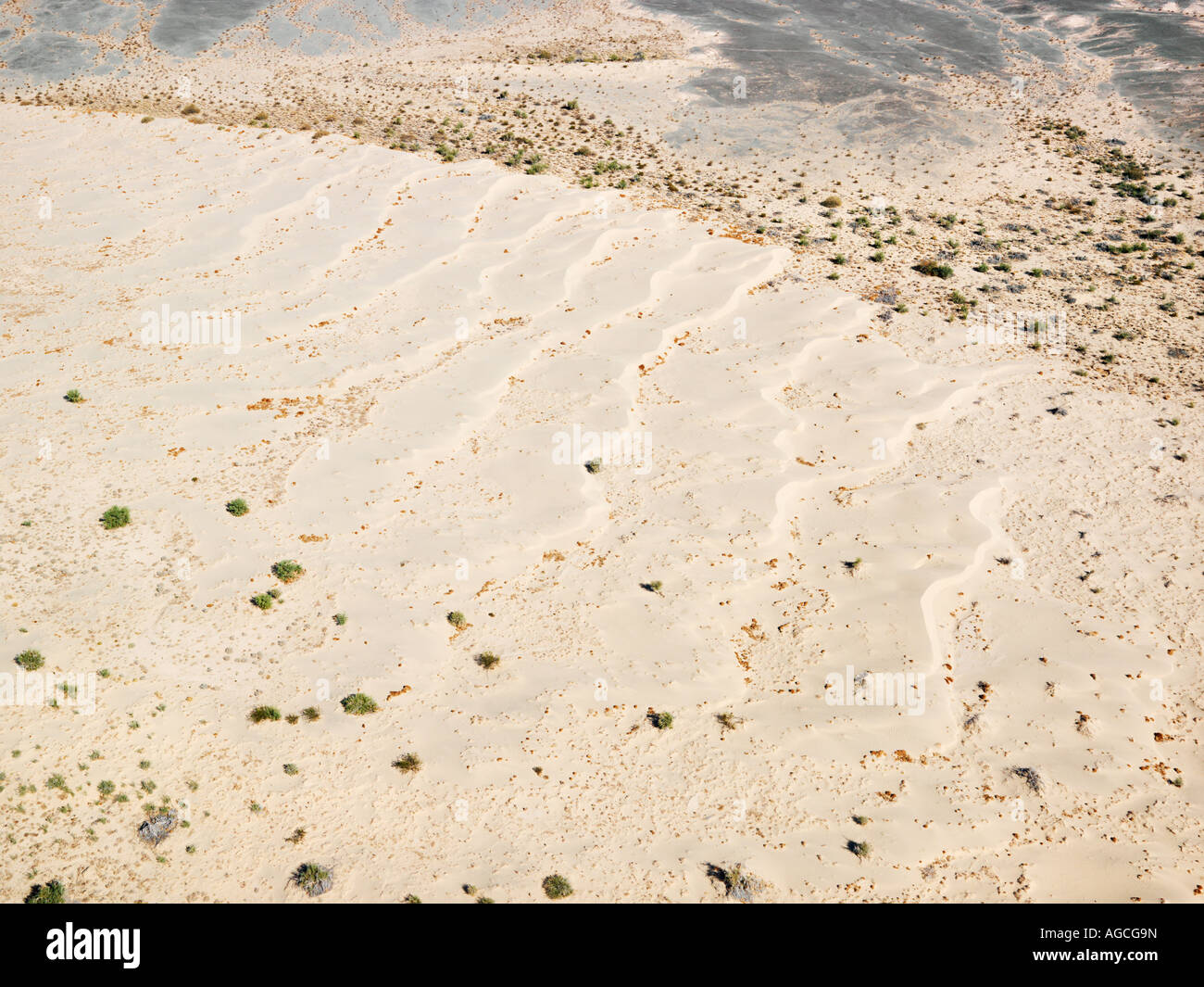 Vue aérienne de la désolation du désert Californie torride Banque D'Images