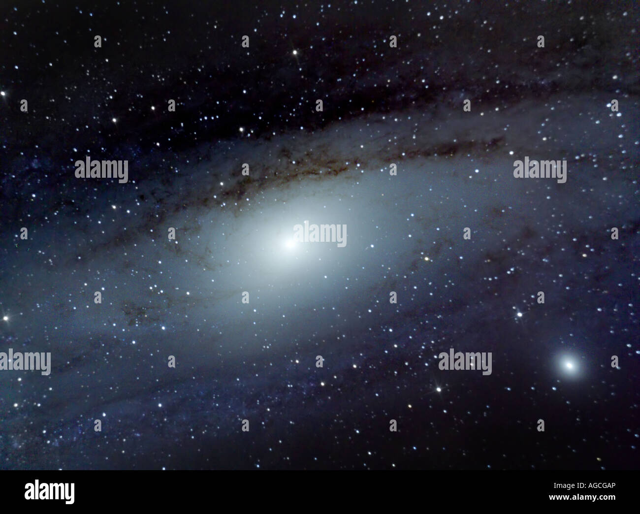 À l'image du télescope galaxie spirale d'andromède Banque D'Images