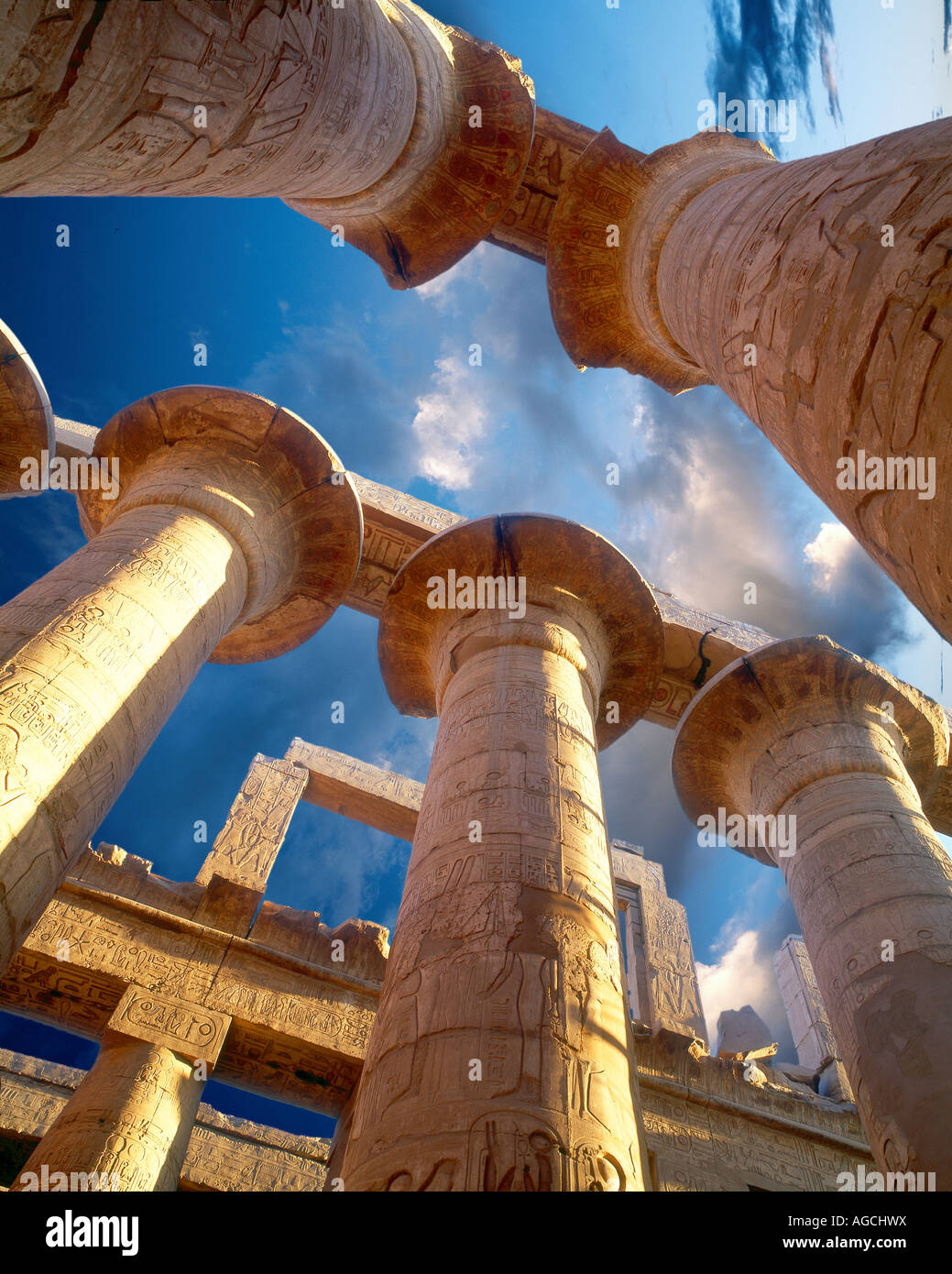 Ruines de Karnak, Egypte Banque D'Images
